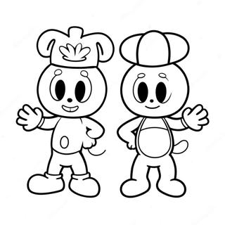 Cuphead And Mugman Adventure Coloring Page 892-714