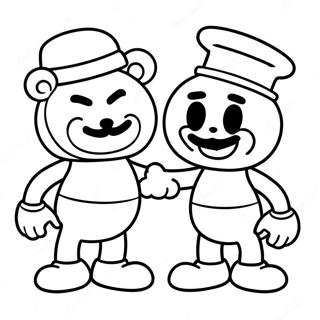 Cuphead And Mugman Adventure Coloring Page 892-715