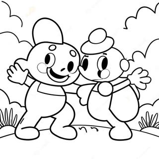 Cuphead And Mugman Adventure Coloring Page 892-716