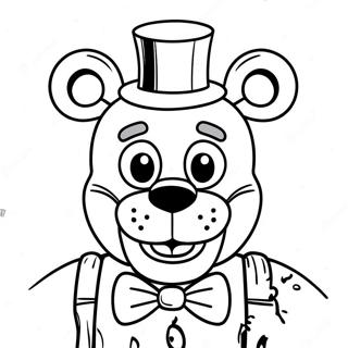 Creepy Freddy Fazbear Coloring Page 8937-7305