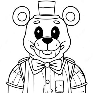 Creepy Freddy Fazbear Coloring Page 8937-7306