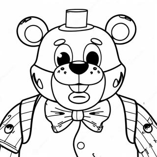 Creepy Freddy Fazbear Coloring Page 8937-7308