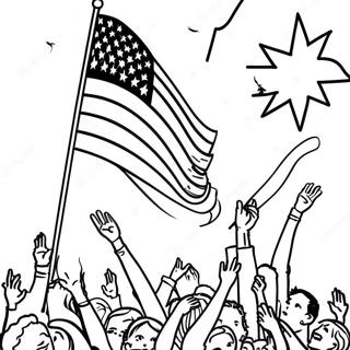 Colorful Flag Day Celebration Coloring Page 8947-7314