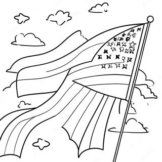 Colorful Flag Day Celebration Coloring Page 8947-7315