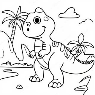 Dinosaur Adventure Coloring Page 8966-7326