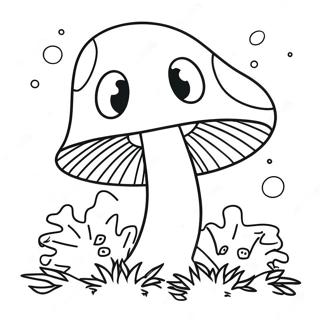 Trippy Mushroom Coloring Page 8976-7334