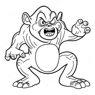 Creepy Goosebumps Monster Coloring Page 8987-7345