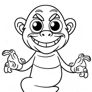 Creepy Goosebumps Monster Coloring Page 8987-7346