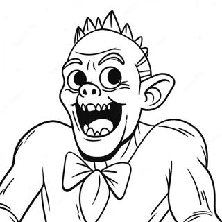 Creepy Goosebumps Monster Coloring Page 8987-7348