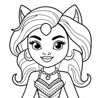 Clawdeen Wolf Monster High Coloring Page 8996-7350