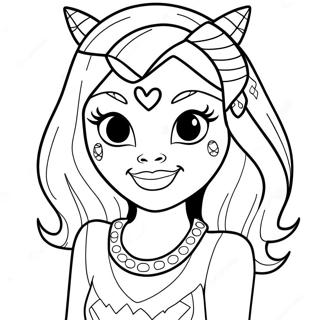 Clawdeen Wolf Monster High Coloring Page 8996-7351