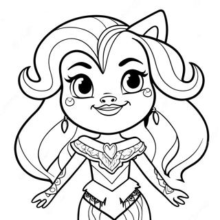 Clawdeen Wolf Monster High Coloring Page 8996-7352