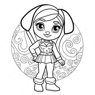 Clawdeen Wolf In Stylish Outfit Coloring Page 8997-7353