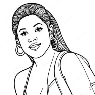 Selena Quintanilla Coloring Page 9006-7360