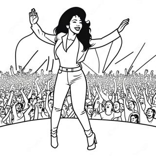 Selena Quintanilla Performing On Stage Coloring Page 9007-7362