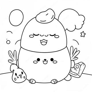 Cute Sumikko Gurashi Characters Coloring Page 9017-7369