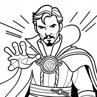 Doctor Strange Casting Spells Coloring Page 9027-7377