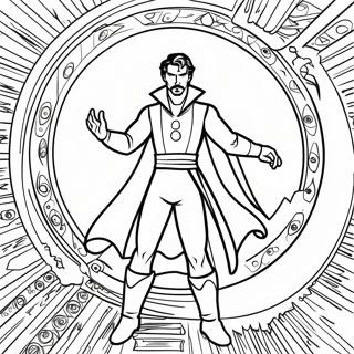 Doctor Strange Casting Spells Coloring Page 9027-7378