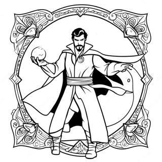 Doctor Strange Casting Spells Coloring Page 9027-7379