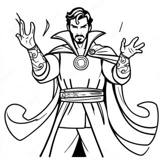 Doctor Strange Casting Spells Coloring Page 9027-7380