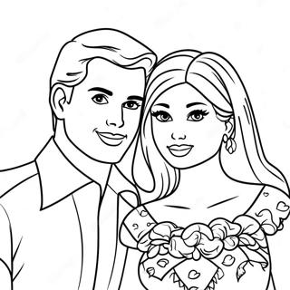 Barbie And Ken Coloring Page 9046-7391