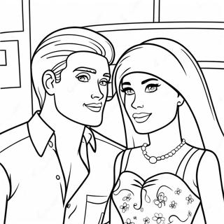 Barbie And Ken Coloring Page 9046-7392