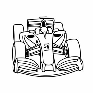 Formula 1 Race Car Coloring Page 9056-7398