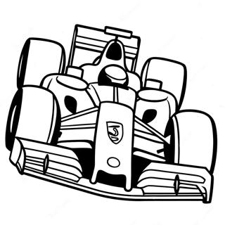 Formula 1 Driver In Action Coloring Page 9057-7403