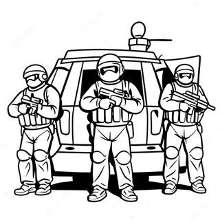 Swat Team Coloring Page 9066-7407