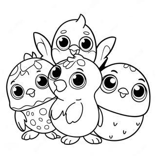 Cute Hatchimal Friends Coloring Page 9087-7426