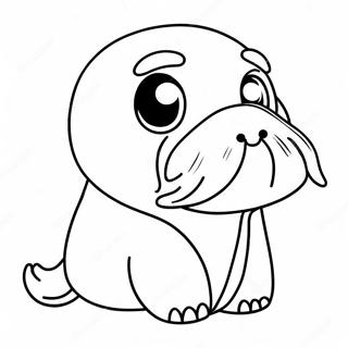 Cute Baby Walrus Coloring Page 9107-7442