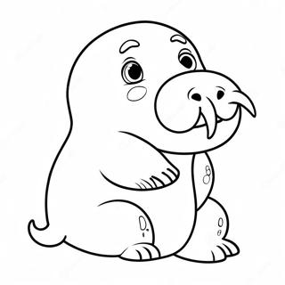 Cute Baby Walrus Coloring Page 9107-7443