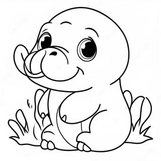 Cute Baby Walrus Coloring Page 9107-7444