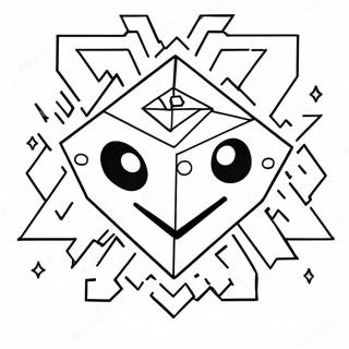 Geometry Dash Logo Coloring Page 9116-7447