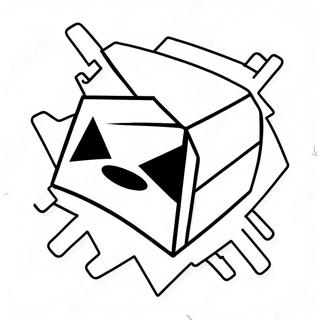 Geometry Dash Logo Coloring Page 9116-7448