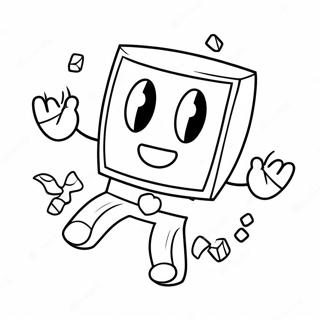 Geometry Dash Character Jumping Coloring Page 9117-7450