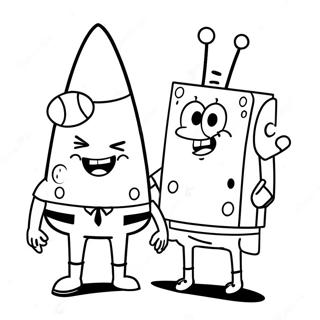 Spongebob And Patrick Coloring Page 911-727