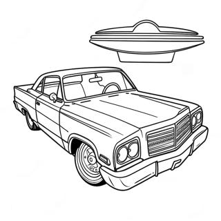 Classic Low Rider Car Coloring Page 9127-7459