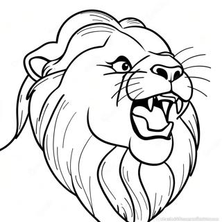 Majestic Leo Roaring Coloring Page 9137-7465