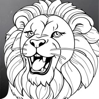 Majestic Leo Roaring Coloring Page 9137-7468