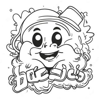 Cool Graffiti Style Dope Coloring Page 9157-7484