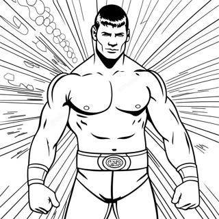 Cody Rhodes In Action Coloring Page 9177-7498