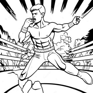 Cody Rhodes In Action Coloring Page 9177-7500