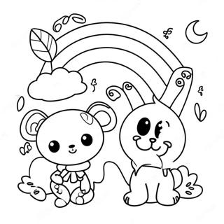 Cheerful Rainbow Friends Yellow Coloring Page 9207-7523