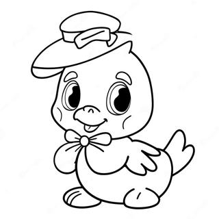 Cute Daisy Duck In A Bow Coloring Page 922-737