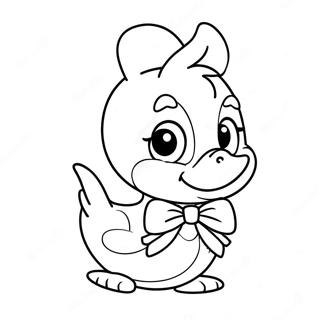 Cute Daisy Duck In A Bow Coloring Page 922-738