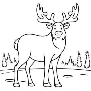 Raindeer Coloring Pages