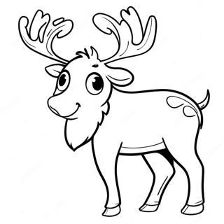 Reindeer Coloring Page 9246-7552