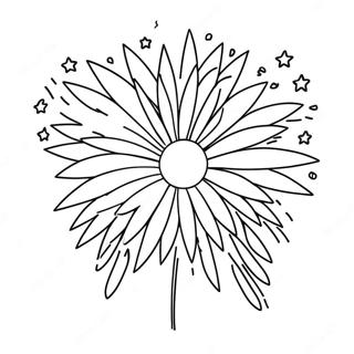 Colorful Fireworks Display Coloring Page 9257-7561