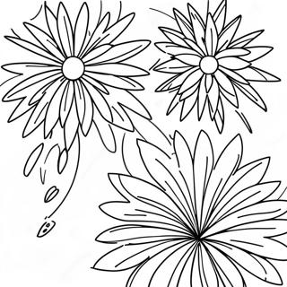 Colorful Fireworks Display Coloring Page 9257-7563